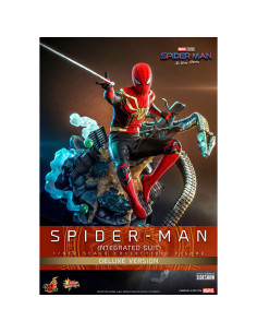 Spider-Man (Integrated Suit) Deluxe Ver. akciófigura - Spider-Man: No Way Home - Movie Masterpiece - 