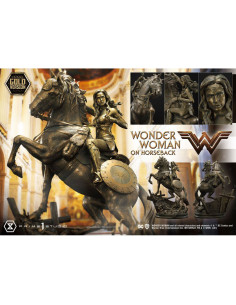 Wonder Woman on Horseback Gold Version szobor - Wonder Woman - 