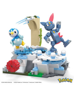 Piplup and Sneasel's Snow Day Építőkészlet 11 cm - Pokémon - Mega Construx