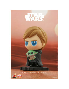 Luke Skywalker & Grogu Cosbi Minifigura 8 cm - Star Wars - Hot Toys