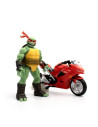 Raphael with Motorcycle BST AXN akciófigura 13 cm - Teenage Mutant Ninja Turtles - The Loyal Subjects