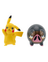 Pikachu, Lechonk Battle figura szett 5 cm - Pokémon - Jazwares